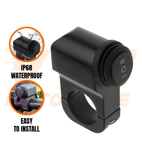 Dual Mirror Motorcycle Spotlight With/Without Horn, Universal Dual Color RGB Aperture Waterproof Headlights For Mountain Off-roa