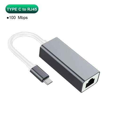 USB Type C Ethernet Adapter 1000Mbps USB 3.0 RJ45 Network Card  For MacBook PC Windows XP 7 8 10 Android USB Lan Internet Cable