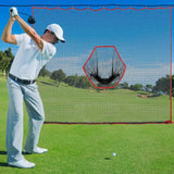 Golf Hitting Net 10x10ft Barrier Golf Net Heavy Duty Netting Training Aid Practice Ball Barrier For Golfers Backyard Driving
