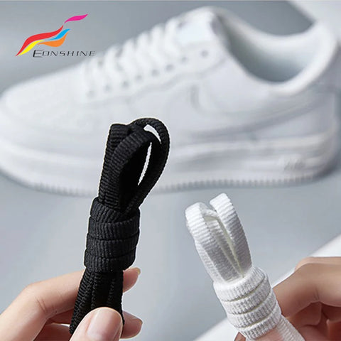 6mm Width Flat Shoelaces for Sneakers Color Basketball Shoes Laces for Shoes White Black Shoelace 90/120/140CM Shoes Accessories