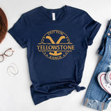 Retro Yellowstone T-shirt Yellowstone Dutton Ranch Shirt Rip Wheeler Unisex Short Sleeve Tees Vintage Tv Show Inspired Fans Tops