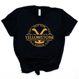 Retro Yellowstone T-shirt Yellowstone Dutton Ranch Shirt Rip Wheeler Unisex Short Sleeve Tees Vintage Tv Show Inspired Fans Tops