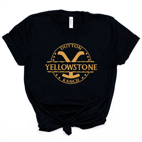 Retro Yellowstone T-shirt Yellowstone Dutton Ranch Shirt Rip Wheeler Unisex Short Sleeve Tees Vintage Tv Show Inspired Fans Tops