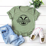 Retro Yellowstone T-shirt Yellowstone Dutton Ranch Shirt Rip Wheeler Unisex Short Sleeve Tees Vintage Tv Show Inspired Fans Tops