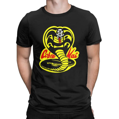Karate Kid Cobra Kai Vintage T-Shirt Men Funny 100% Cotton Tee Shirt Round Neck Short Sleeve T Shirt Gift Clothes