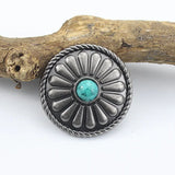 5PCS Vintage Silver Metal Decorative Buckle DIY Leathercraft Screw Fastening Belt Conchos Button Handmade Sewing Accessories