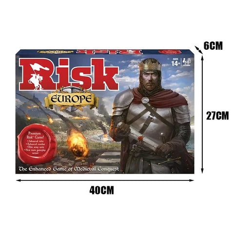Risk Europe Board Game - Strategic Conquest with Territory Building & Alliance Mechanics for 12+ Players