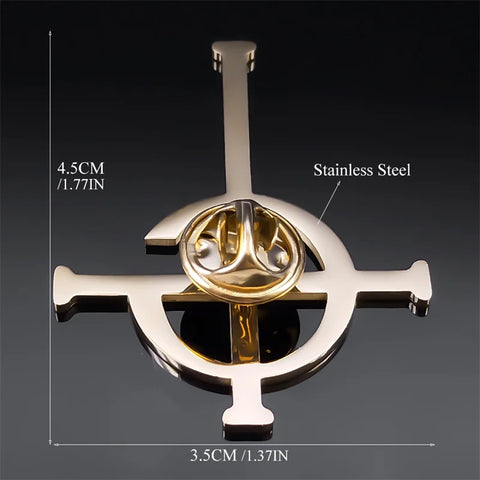 Ghost BC Nameless Ghoul Band Brooch for Women Men Stainless Steel Silver Color Papa Emeritus Symbol Badge Pin Jewelry BS06