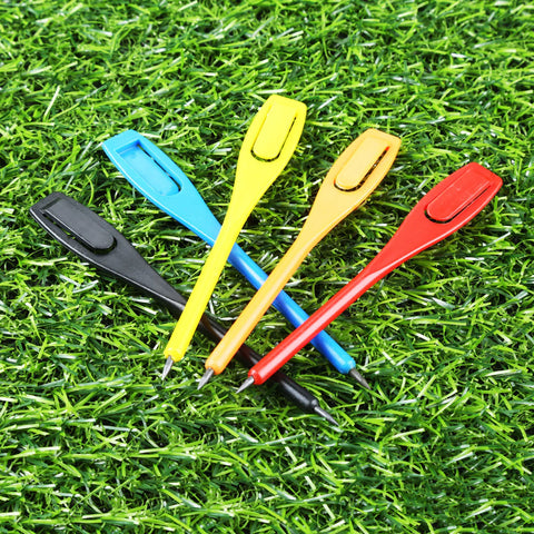 50 Pcs Golf Scoring Pen Plastic Golf Scoring Pencil Clip Score Card Lead Golfer Accessory Tool Recording Golf Supplies 5 Colors