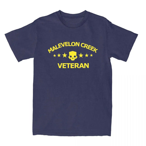 Helldivers 2 Malevelon Creek Veteran T-Shirts Women Men Vintage Cotton Tee Shirt Short Sleeve T Shirt Party Clothing Tops