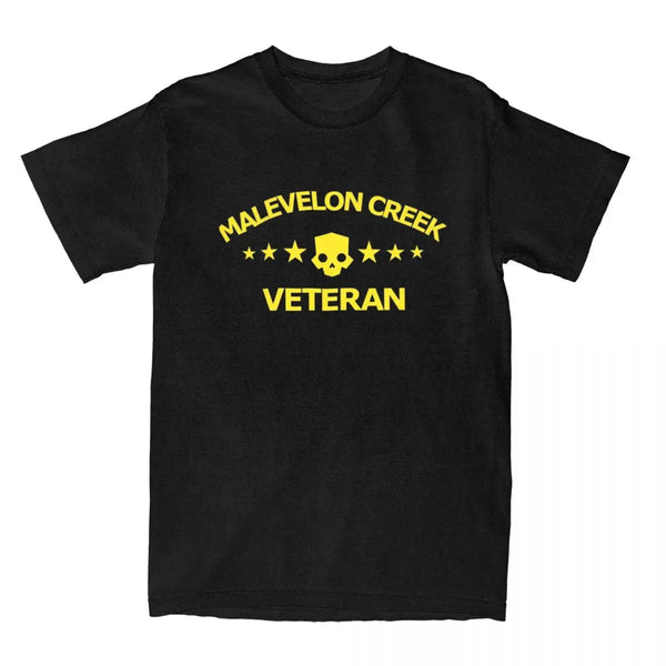 Helldivers 2 Malevelon Creek Veteran T-Shirts Women Men Vintage Cotton Tee Shirt Short Sleeve T Shirt Party Clothing Tops