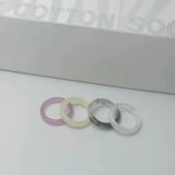 2024 Korean Wave New Felix Ring Acrylic Ring Fashion Candy Color Transparent Resin Men's and Women's Size 7 and 9 Jewelry