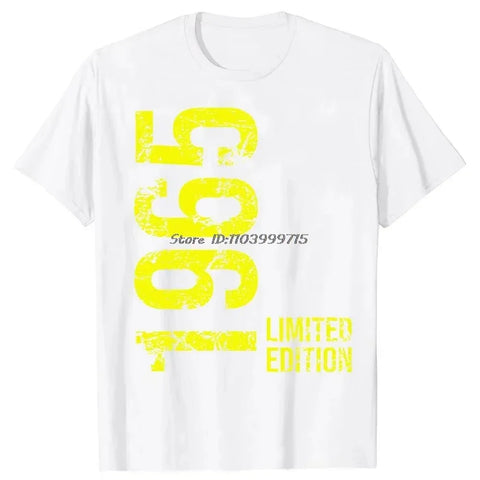 2025 Funny 60th Tee Vintage Legends Born in 1965 60 Years Old Party Women T Shirts Summer Cotton Birthday Gift Idea Men T-shirt