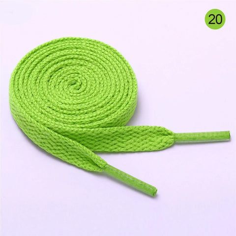26 Colors Shoelaces Red Yellow Black Flat Laces Sneaker Shoestring No Elasticity Shoelace Women Lacet Shoe Accessories Orange