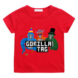 New Game Gorilla Tag T Shirt Kids 2024 Summer Cartoon Monke Clothes Toddler Girls Cotton T-shirtTeenager Boys Short Sleeve Tops