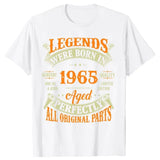 2025 Funny 60th Tee Vintage Legends Born in 1965 60 Years Old Party Women T Shirts Summer Cotton Birthday Gift Idea Men T-shirt
