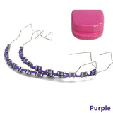 1 Pair Dental Fake Braces Temporary Tooth Decoration With Hook With Metal Wires Colorful Metal Bracket Ligature Ties Dental Tool
