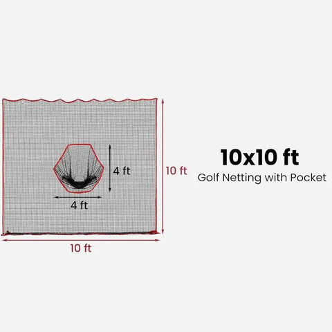 Golf Hitting Net 10x10ft Barrier Golf Net Heavy Duty Netting Training Aid Practice Ball Barrier For Golfers Backyard Driving