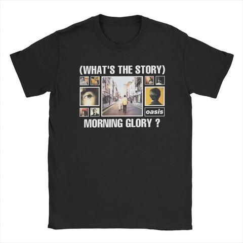O-Oasis Rock Band T-Shirts for Men Women British Music Albums Vintage Cotton Tees Crew Neck Short Sleeve T Shirt Clothing Tops